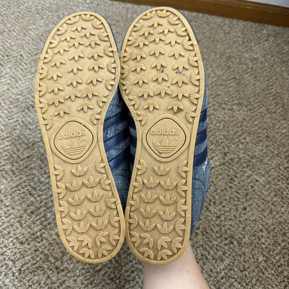 Adidas Samoa Denim Blue/Grey Shoes Mens Size 11 Tennis Walking Low Top - Picture 12 of 13